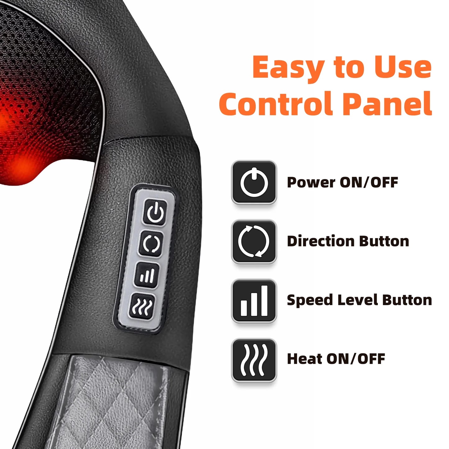 Neck and Shoulder Massager with Heat, Shiatsu Shoulder Massager for Full Body, Deep Tissue 3D Kneading Massage Pillow for Shoulder, Back, Body Muscle Pain Relief, Gifts for Women Men